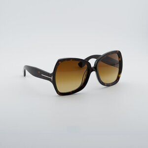 Tom Ford Jerry FT1222 52F Sunglasses Havana Butterfly Frame, Brown Lenses